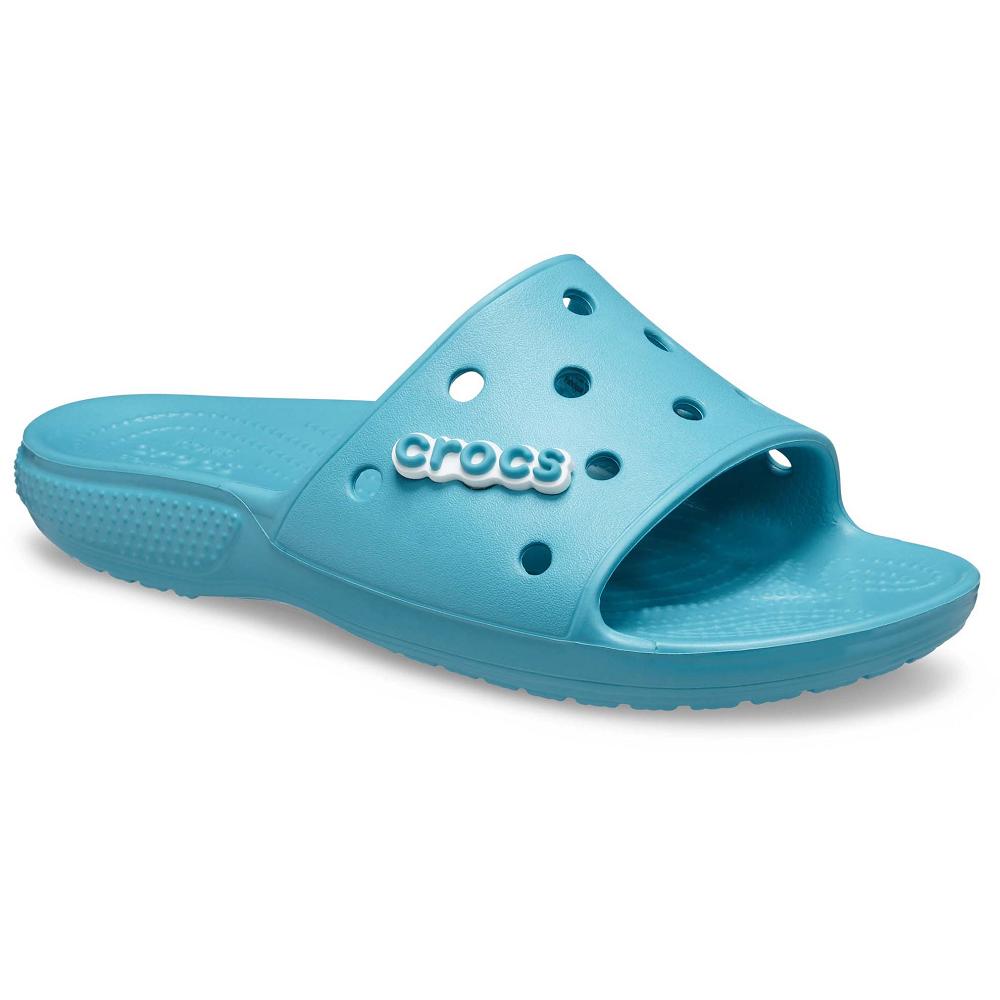 Blue Women's Crocs Classic Slides | NZ 0616KORI